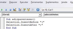 Janela de Código Janela de Código