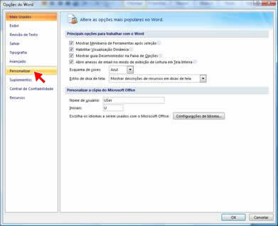 Personalizar Personalizar