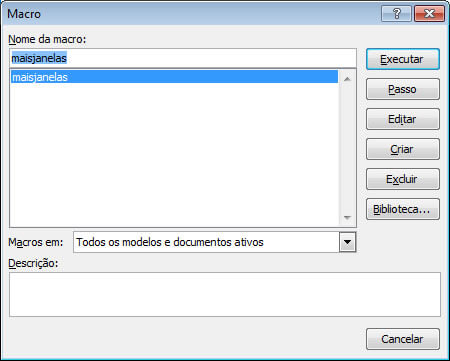 Executar Macro Executar Macro