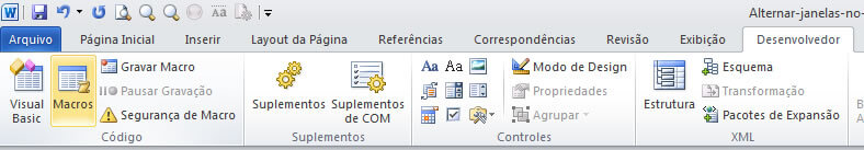 Exibir Macros Exibir Macros