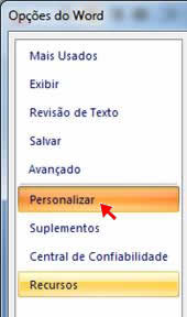 Opções do Word Opções do Word