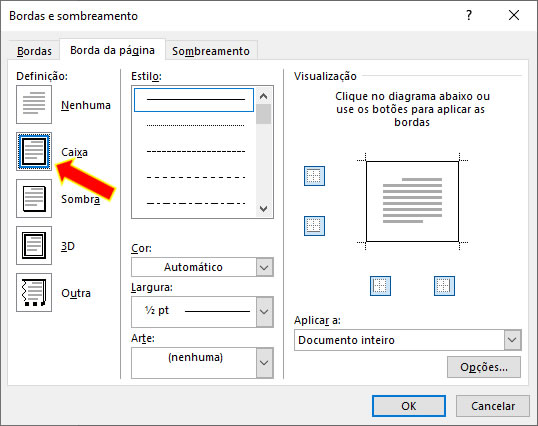 Borda de página Borda da página