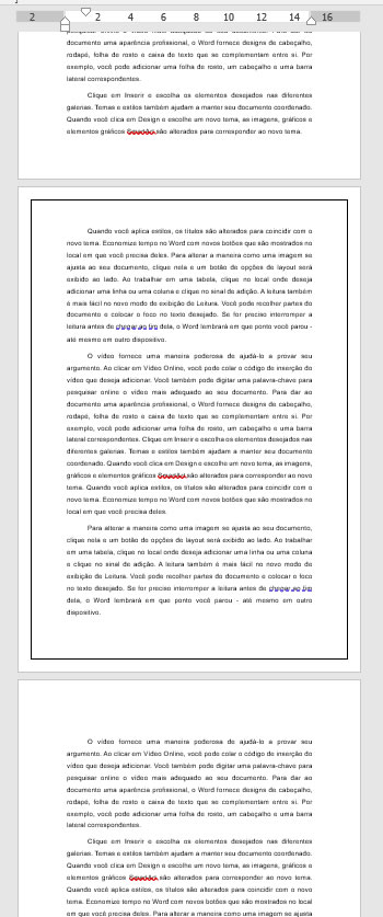 Borda somente em uma página Borda somente em uma página