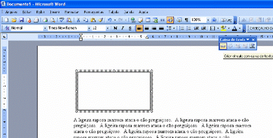 Criar vínculo com caixa de texto Criar vínculo com caixa de texto