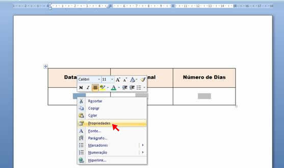 Propriedades doc Campo de Texto Propriedades doc Campo de Texto
