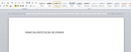 Capa segundo as Normas ABNT Capa segundo as Normas ABNT