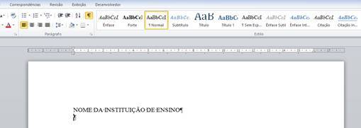 Capa segundo as Normas ABNT Capa segundo as Normas ABNT