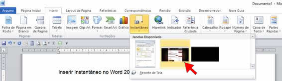 Capturar Tela no Word Capturar Tela no Word