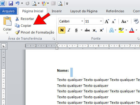 Copiar Texto para Colar Especial Copiar Texto para Colar Especial