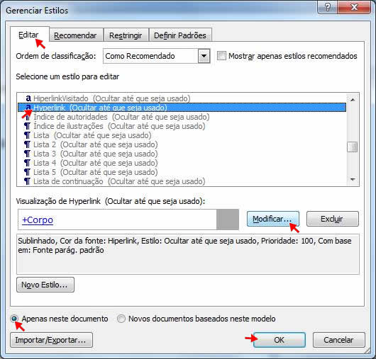 Gerenciar Estilos Gerenciar Estilos