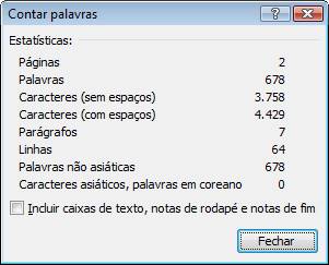 Contar Palavras Contar Palavras