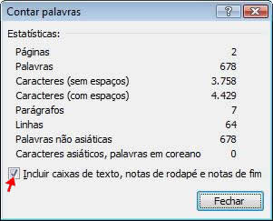 Contar Palavras Contar Palavras