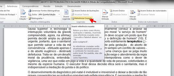 Referência Cruzada Referência Cruzada