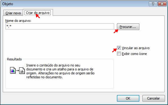 Vincular ao arquivo Vincular ao arquivo