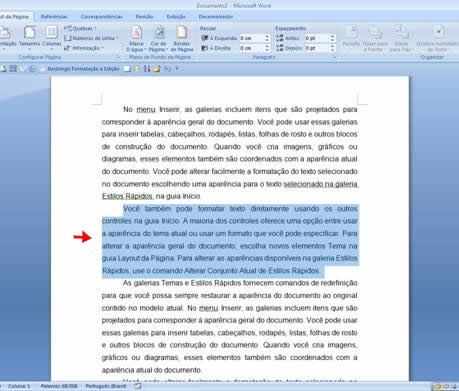 Selecionar texto Selecionar texto