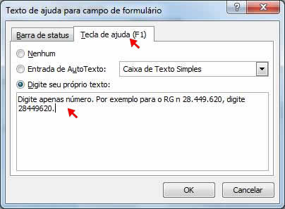 Texto de ajuda para campo de formulário Texto de ajuda para campo de formulário