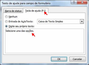 Texto de ajuda para campo de formulário