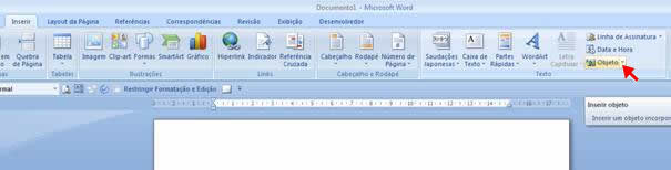 Inserir Objeto Inserir Objeto