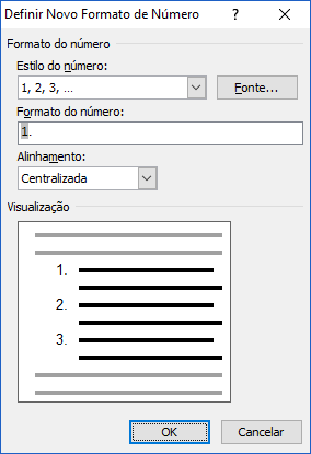 Definir formato de números no Word 2010