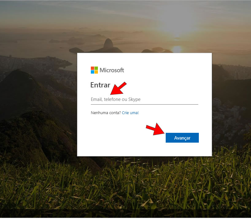 Acessar a conta da Microsoft Acessar a conta da Microsoft
