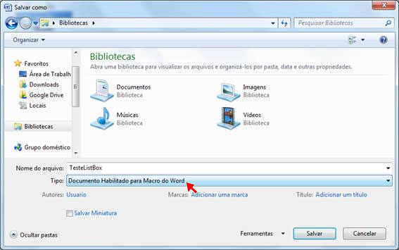 Documento Habilitado para Macro do Word Documento Habilitado para Macro do Word
