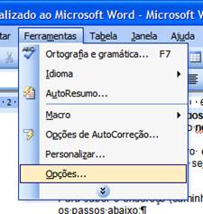 Opções do Word