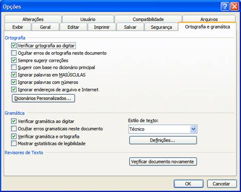 Dicionários Personalizados Dicionários Personalizados