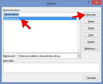Executar macro Executar macro