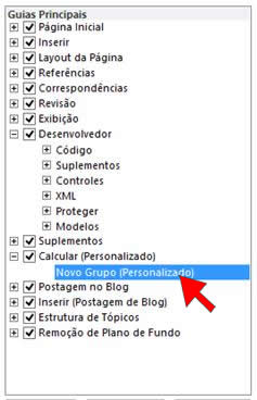Novo Grupo personalizado Novo Grupo personalizado