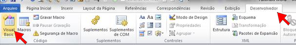 Acessar o Editor do Visual Basic Acessar o Editor do Visual Basic