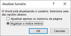Atualizar Sumário Atualizar Sumário