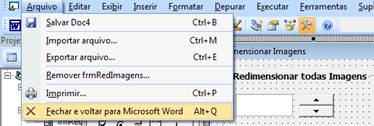 Fechar e Voltar para o Word Fechar e Voltar para o Word