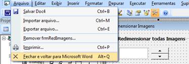 Fechar e Voltar para o Word