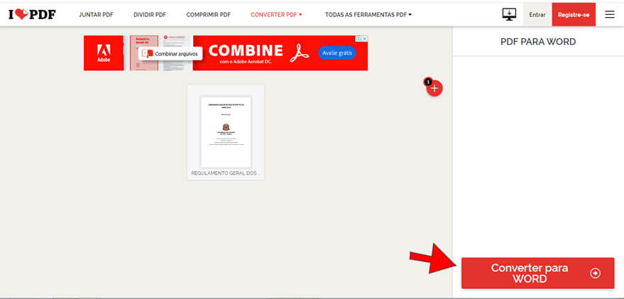 Converter para Word Converter para Word