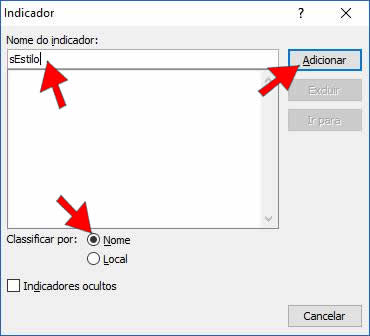 Adicionar Indicador Adicionar Indicador