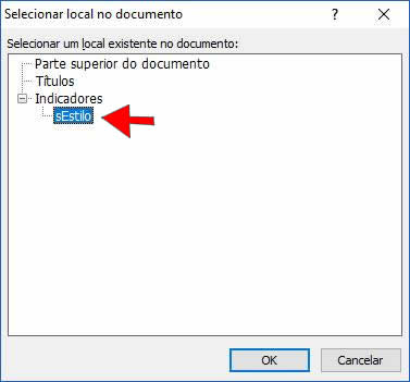 Selecionar local no documento Selecionar local no documento