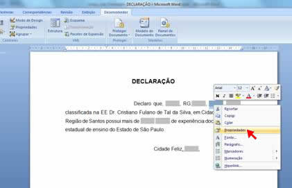 Propriedades Propriedades