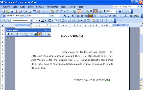 Campo de formulário texto Campo de formulário texto