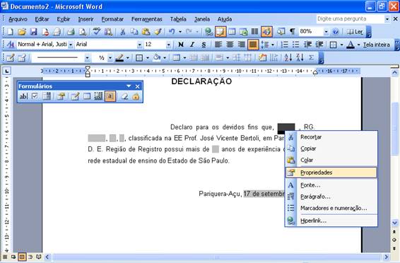 Propriedades Propriedades