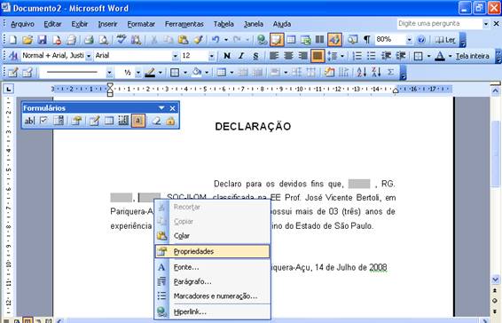 Propriedades Propriedades