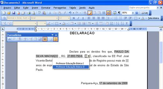 Como criar formulário no Word Como criar formulário no Word