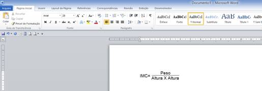 Cálculo do IMC Cálculo do IMC