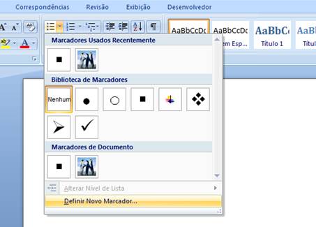 Definir Novo Marcador Definir Novo Marcador