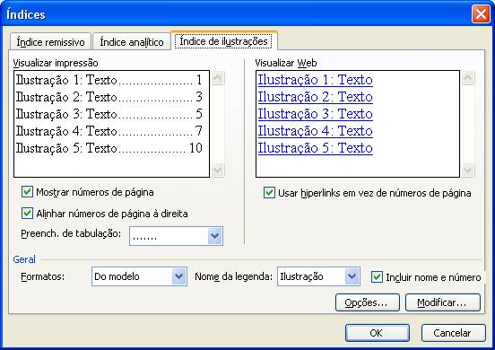 índice de ilustrações