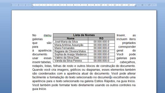 Tabela alinhamento centralizado Tabela alinhamento centralizado