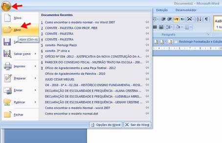 Botão do Office Botão do Office