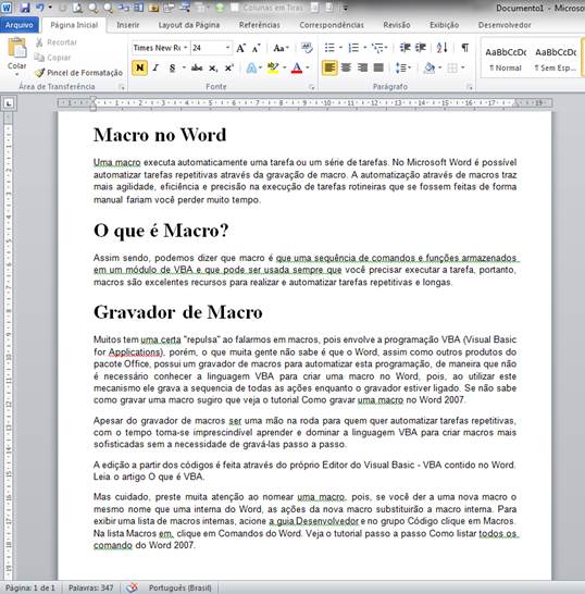 Expandir e Ocultar Texto no Word