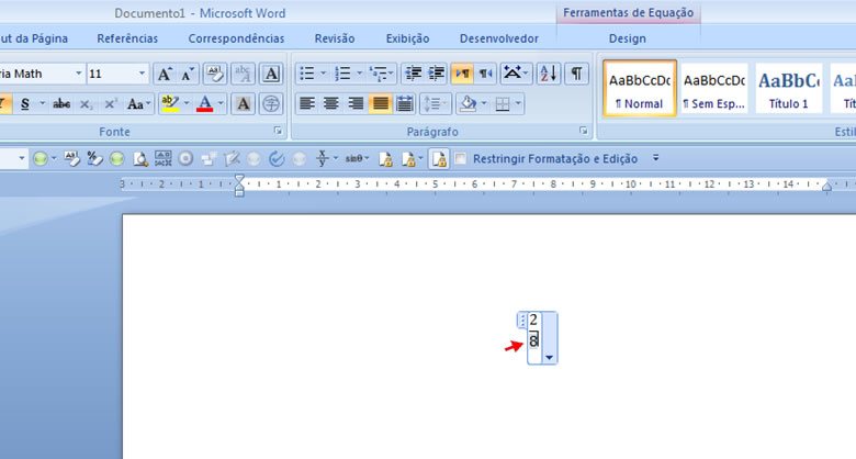fração no Word fração no Word