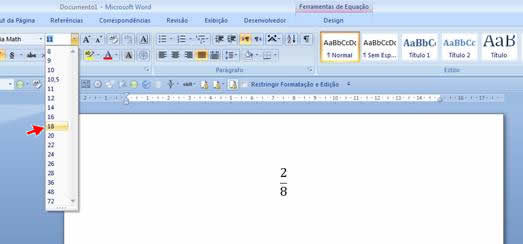 inserindo fração no Word inserindo fração no Word