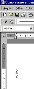 Como fazer fração no Word